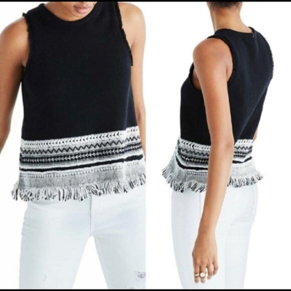 Madewell Villagroove Fringe Sweater Tank